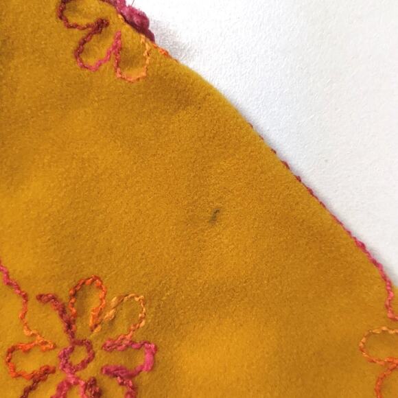 Florence Eiseman Jacket Girls Size 12 Yellow Fleece Embroidered - Picture 4 of 5